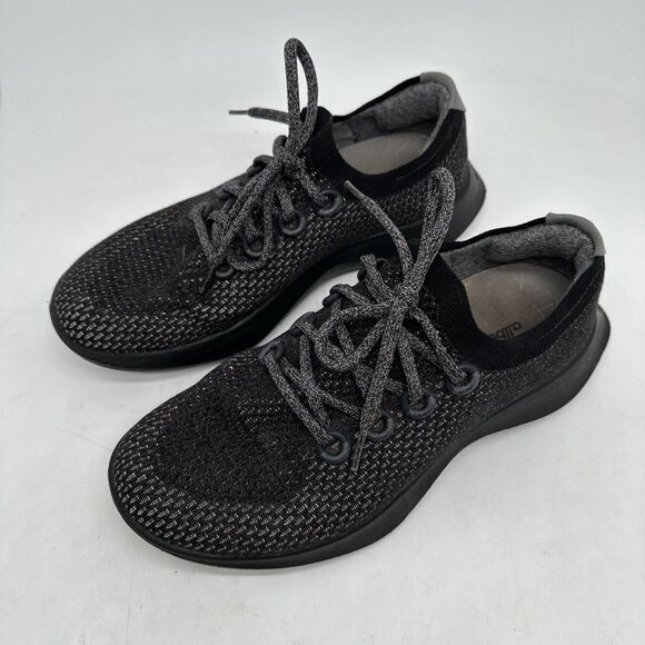 Allbirds Shoes Womens 10 Tree Dasher 2 Runner Sneakers Black Mesh Low Top Round - Picture 3 of 9